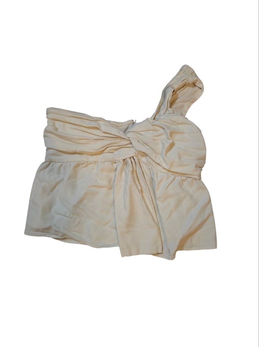 INC International Concepts Cream One-Shoulder High-Waist Shorts